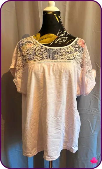🌷teeshirt blanc rose🌷