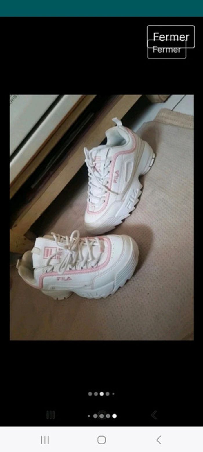 Baskets Fila 38,5 blanc rose
femme - photo numéro 7