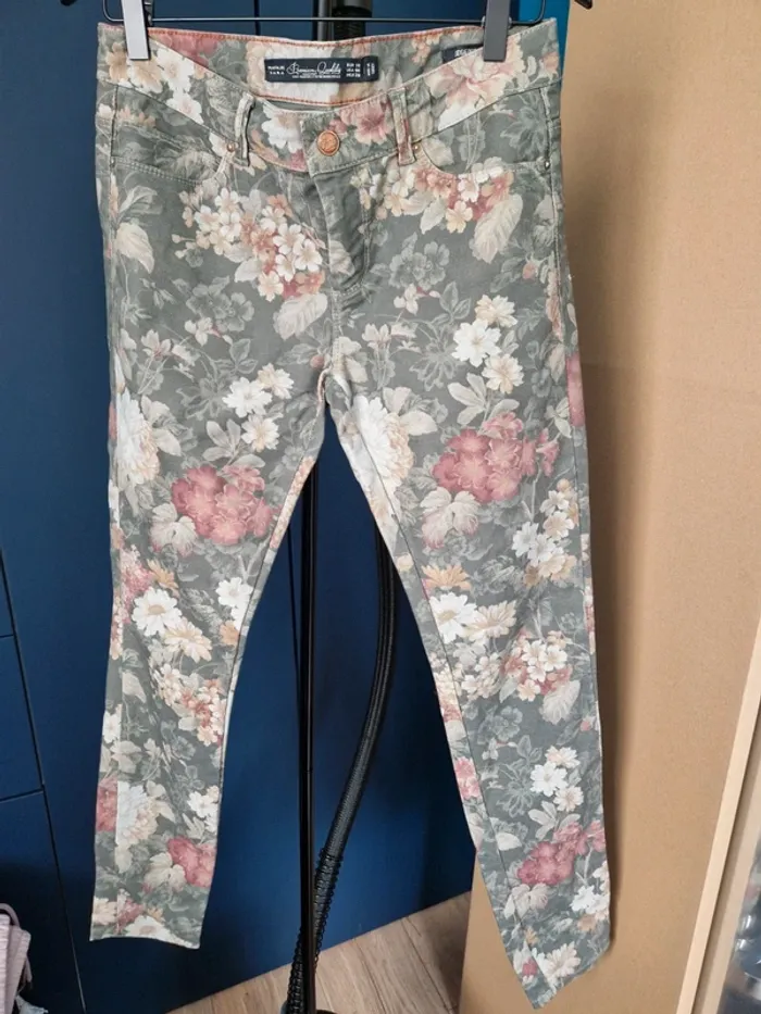 Jean fleuri