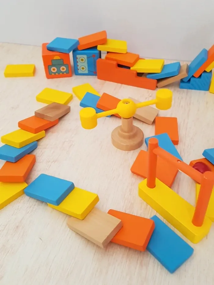 Dominos robots jeu de manipulation en bois - photo numéro 17