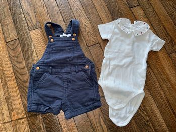 Salopette et body Bout’chou 6 mois