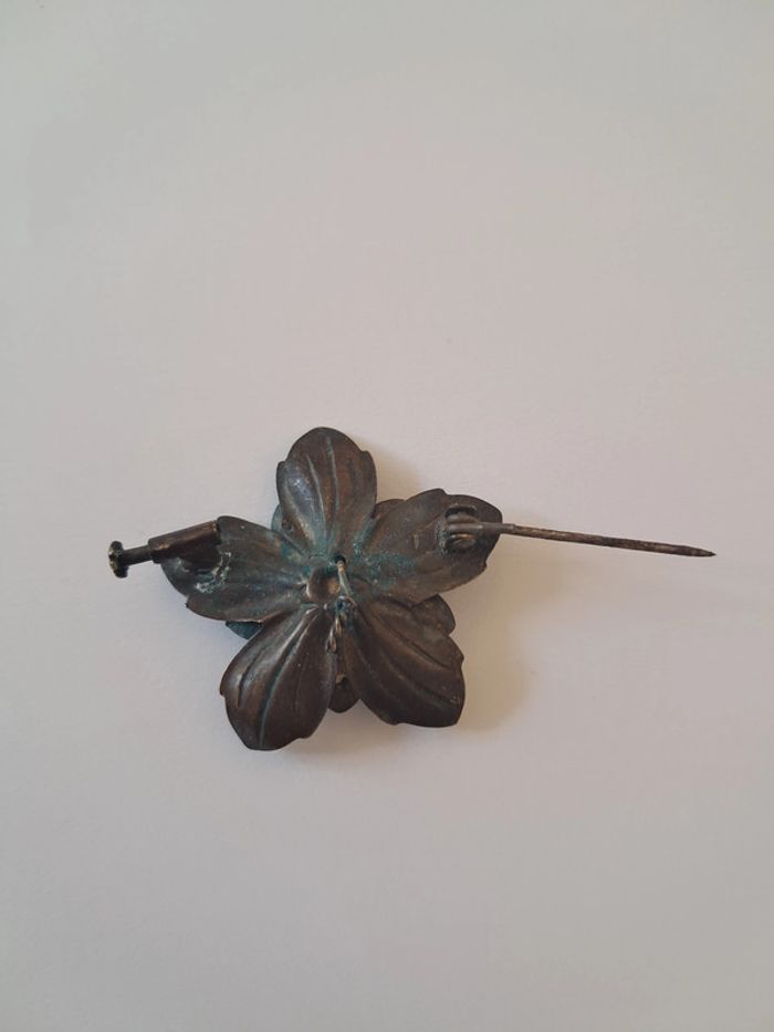 Broche ancienne fleur - photo numéro 4