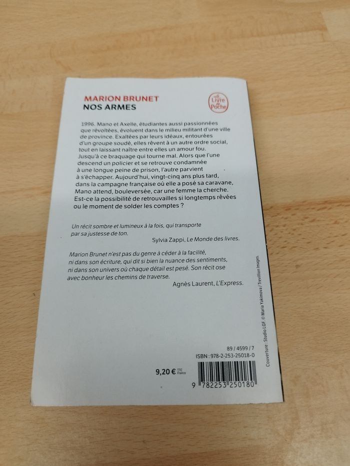 Marion BR BRUNET

Nos armes

UN ROMAN DÉCHIRANT.

Le Monde des livres

Le Livre Poche - photo numéro 2