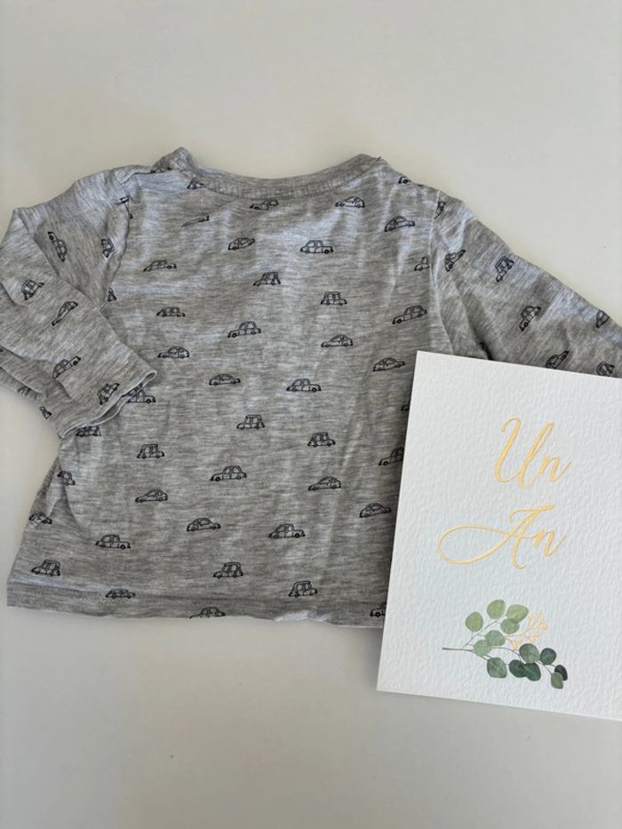 T-shirt gris Kiabi 12 mois - photo numéro 3
