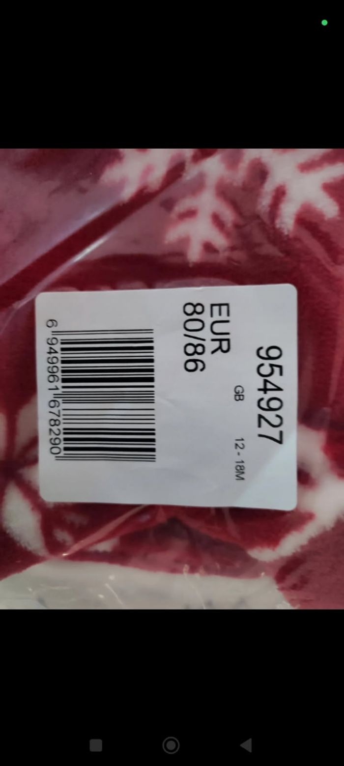 Combinaison pyjama spécial Noël 80/86 cm - photo numéro 4