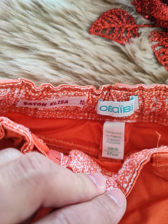 Lot 2 pantalons obaibi 6 mois - photo numéro 4