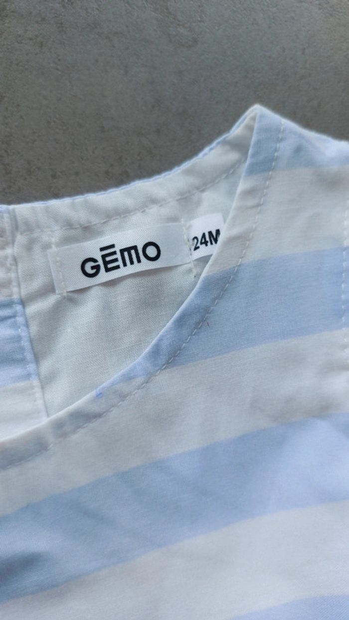 Robe bleu lavande blanc - photo numéro 3