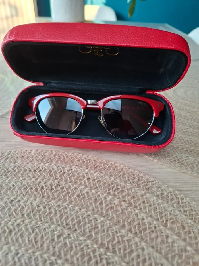 Lunettes de soleil Le Temps des Cerises – Rouge & étui rigide - photo numéro 5