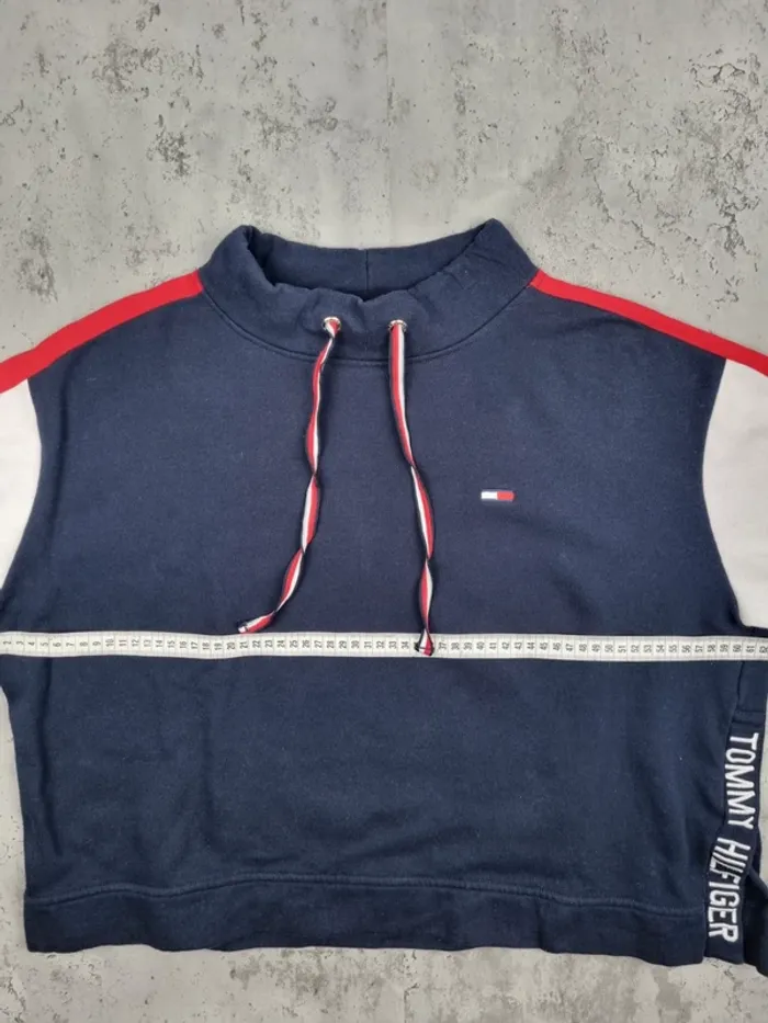 Sweat Tommy Hilfiger bleu marine – Taille XL Femme (mesures en photos) - photo numéro 6