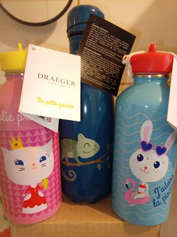 2 Gourdes + 1 bouteilles en acier - isotherme- Neuves avec étiquettes