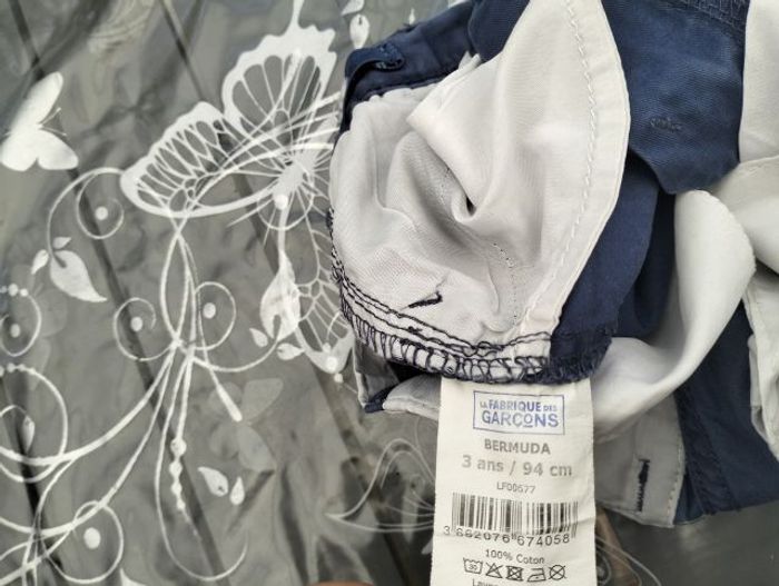 Short bleu réglable La fabrique des garçons (3 ans) 100% coton 94 cm - photo numéro 3