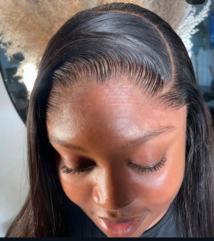 360 lace wig cheveux naturel Brasilian hair 24 pouces noir lisse - photo numéro 6