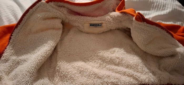 Veste bébé beige et orange. 12-18M - photo numéro 6