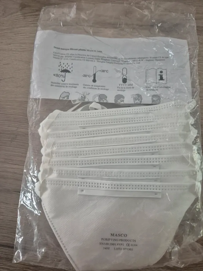 8 Demi-Masques Filtrants Pliables Masco 3400 - photo numéro 5