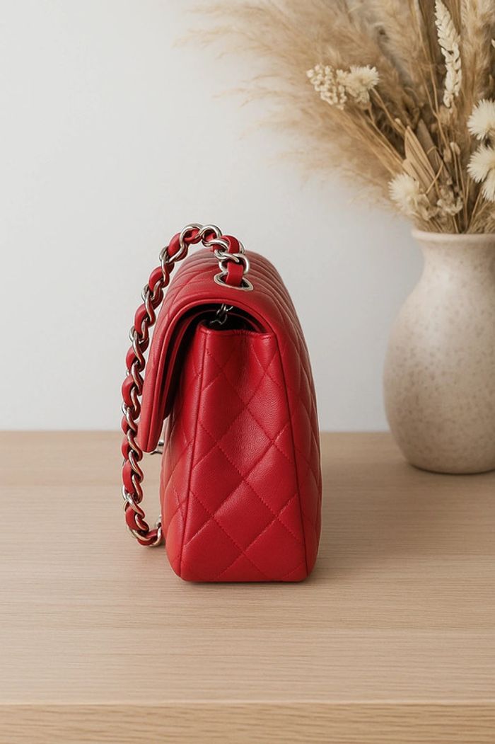 Sac bandoulière Classic Flap rouge élégant - photo numéro 3