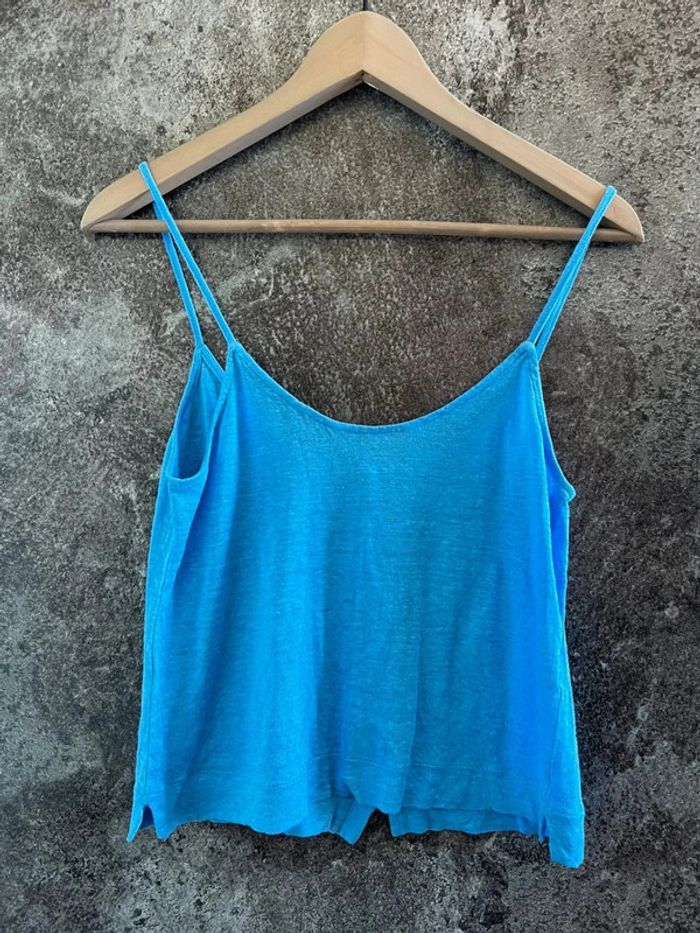 Débardeur bleu femme Shein taille S Blue tank top Canotta blu Blaues Damen-Top - photo numéro 2
