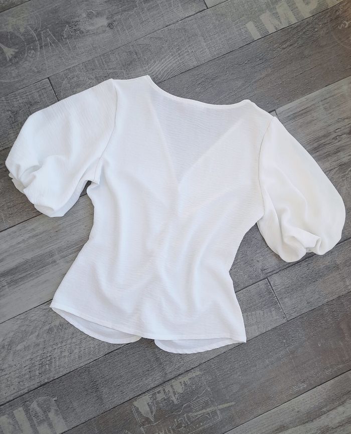 Top drapé à manches bouffantes, neuf - Cache Cache - photo numéro 5