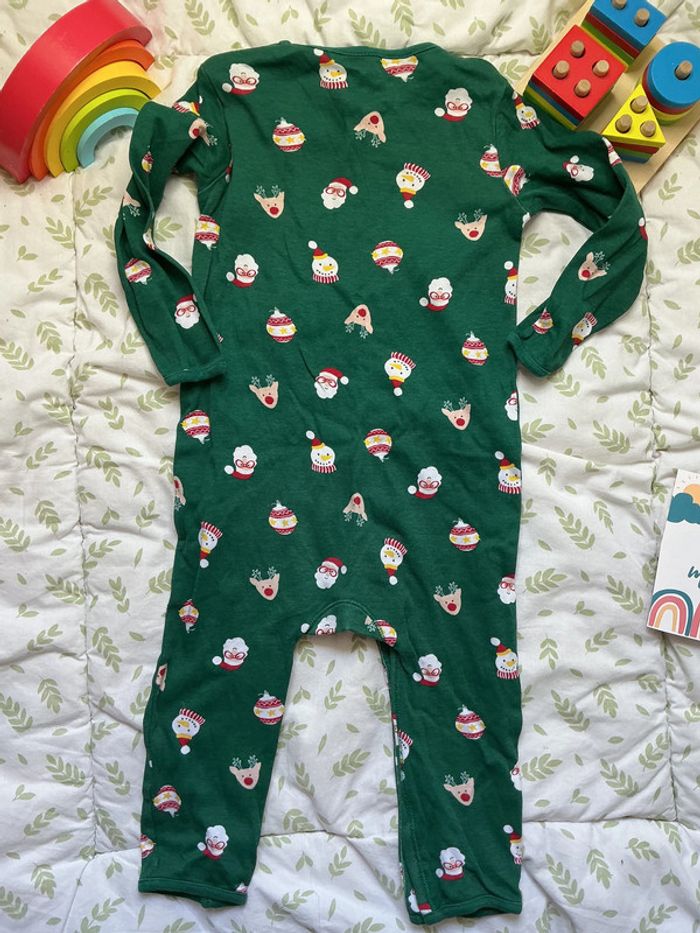 pyjama sans pieds de Noël vert à motifs en coton 2/3 ans - photo numéro 6