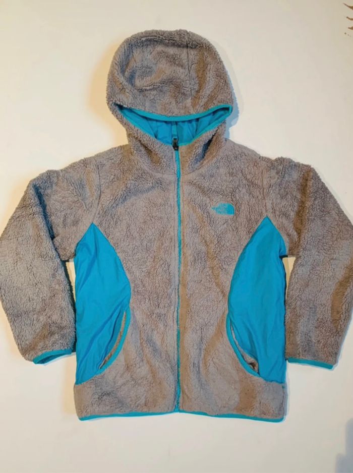 Polaire The North Face réversible 10/12 ans , bleu/gris