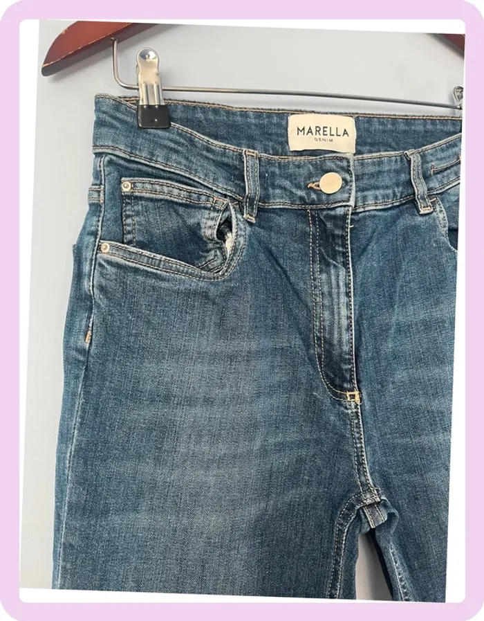 Jean Flare Crop Bleu – Marella Denim 👖 - photo numéro 2