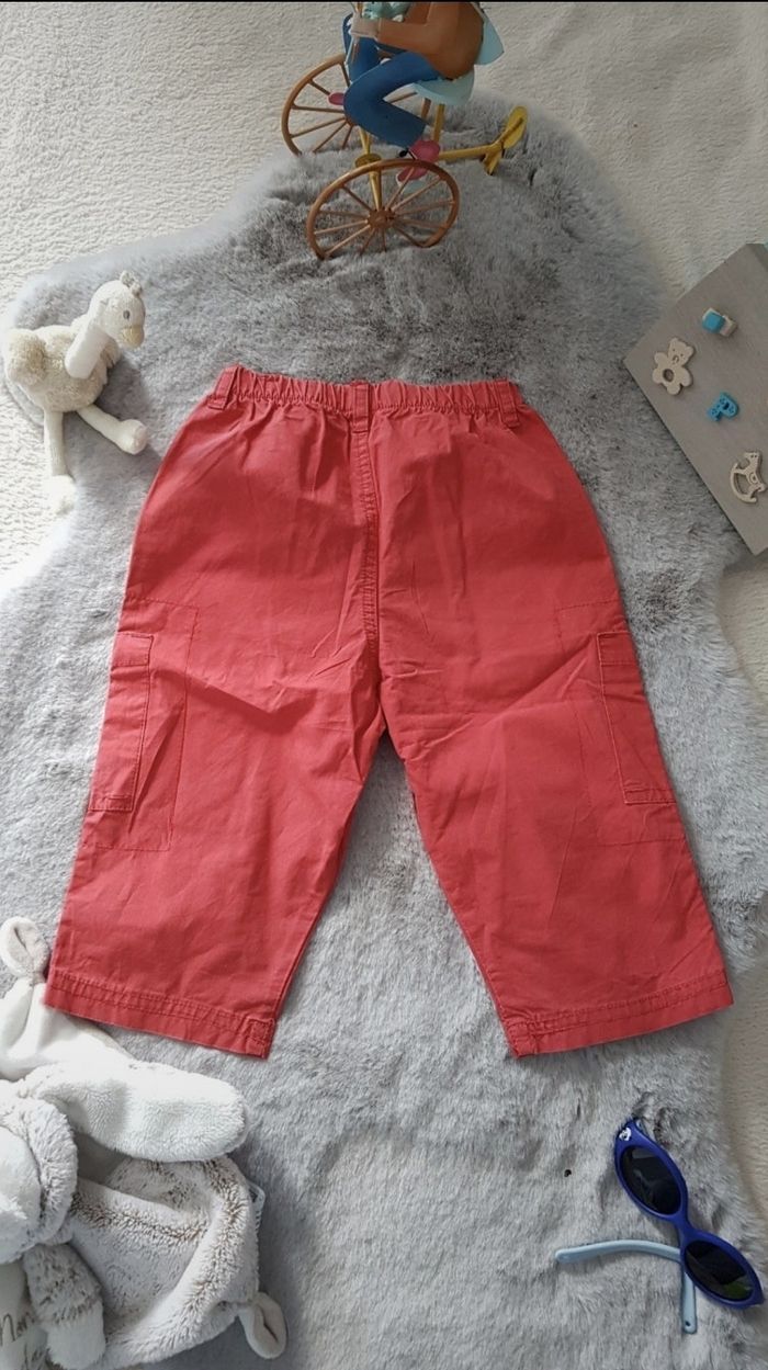 Pantalon rouge Grain de blé 12 mois - photo numéro 3