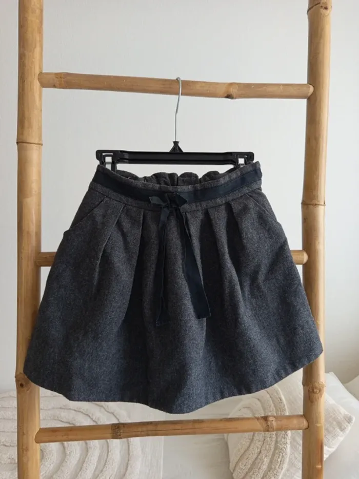 Jupe en laine grise Jacadi Paris 8 ans