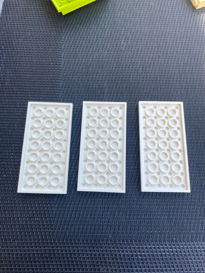 Lego lot 3 petites plaques 4x8 blanc officiel pièces détachées caserne star wars Harry Potter - photo numéro 3