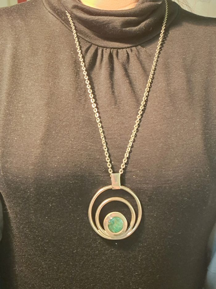 Collier long et pendentif up cyclé - photo numéro 3