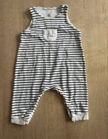 Salopette petit bateau, je t’aime 3 mois