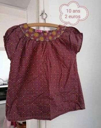 haut manche courte 10 ans fille
