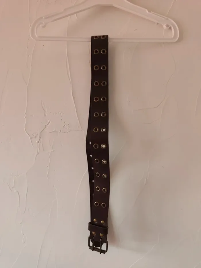 Jolie ceinture vintage synthétique marron taille L