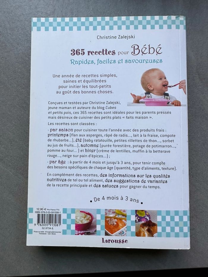 Livre 365 recettes pour bébé - photo numéro 2