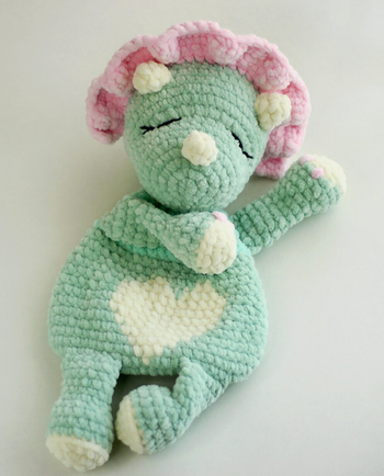 🦖 Doudou Tricératops | Fait main