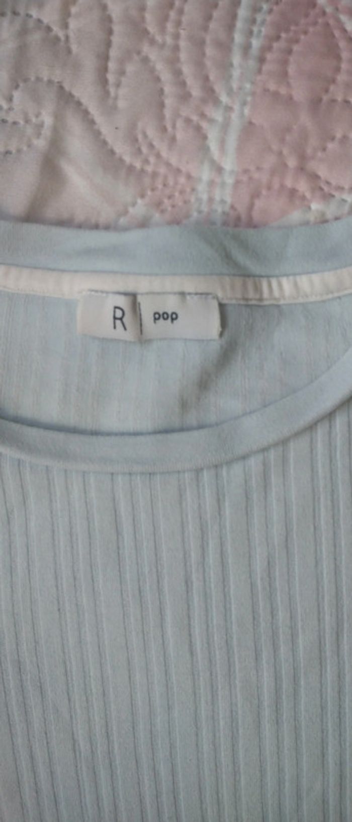 Haut côtelé bleu ciel mc fille 14 ans la redoute - photo numéro 10