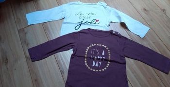 Lot de 2 tee shirts manches longues 2 ans
