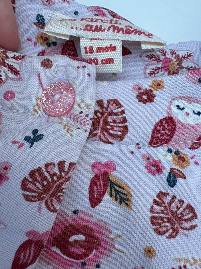 Robe rose DPAM 18 mois hiboux - photo numéro 4