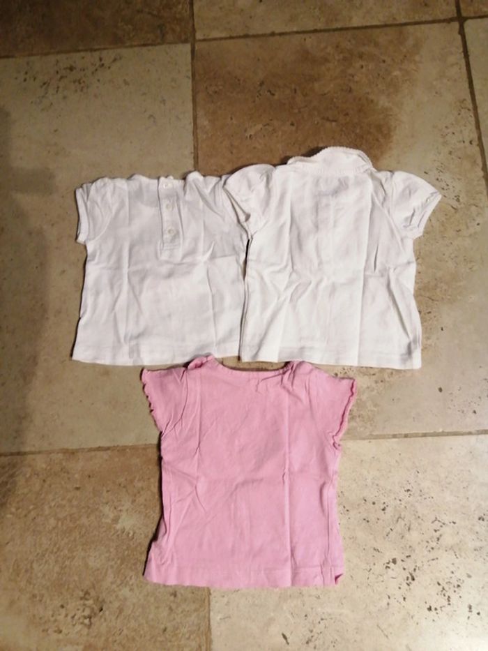 Lot de 3 t shirt manches courtes fille en 6 mois - photo numéro 5