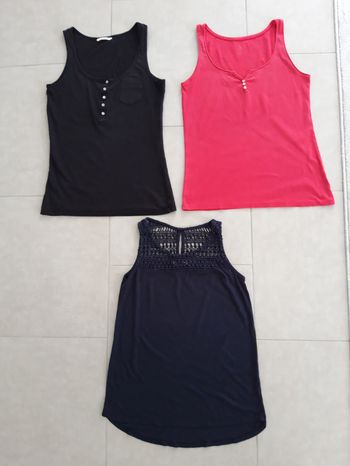 Lot 3 débardeurs Camaïeu taille 38 TBE