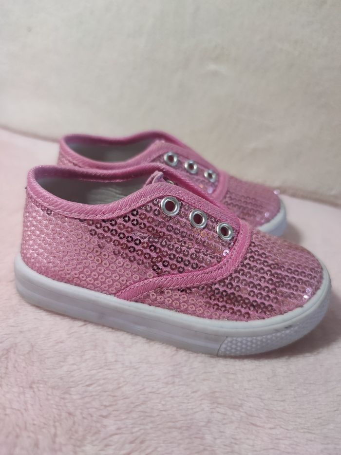 Baskets Ballerines paillettes rose p'22 - photo numéro 6
