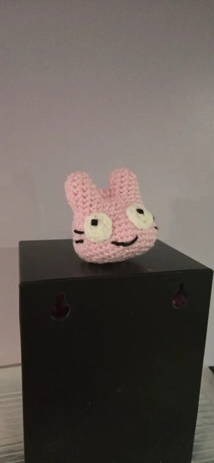 Porte clef tête lapin rigolote neuf - photo numéro 3