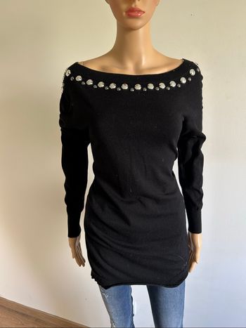 Pull noir asymétrique à manches longues Liu Jo taille M TBE
