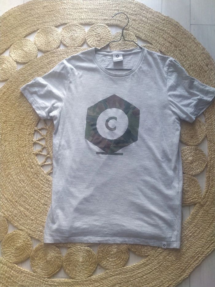 T-Shirt gris chiné homme Jack & Jones Taille M En très bon état - photo numéro 2