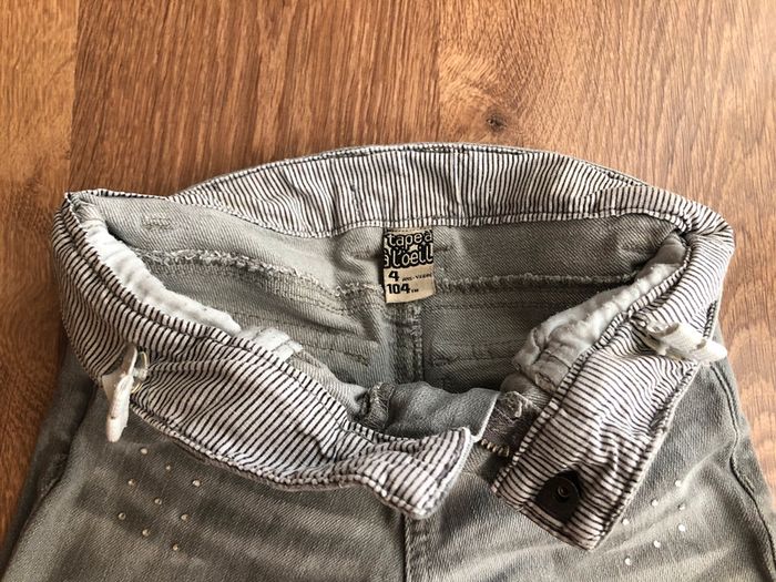 Jean gris fille Tape À l’œil 4 ans - photo numéro 4