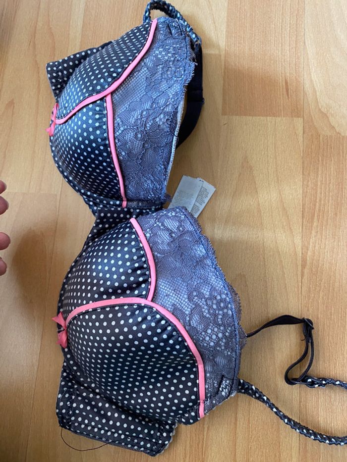 Soutien gorge gris/rose Censored 95C - photo numéro 2