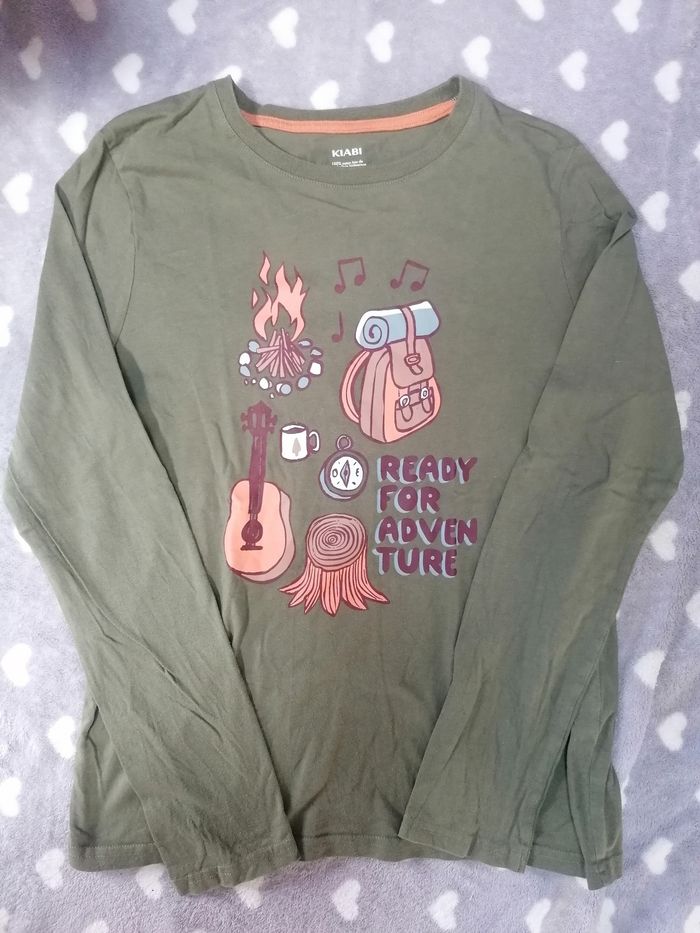 T-shirt coton ⛺ manches longues garçon 12 ans - photo numéro 2