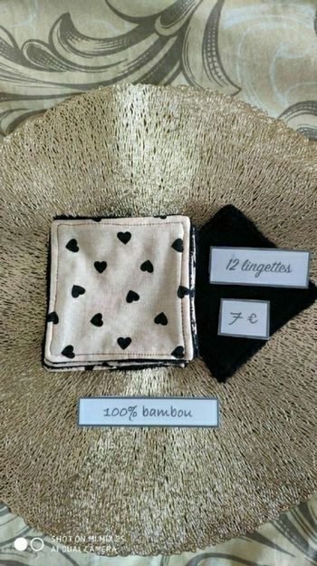 12 lingettes lavables neuf