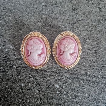 Boucles d'oreilles style Vintage avec Camée