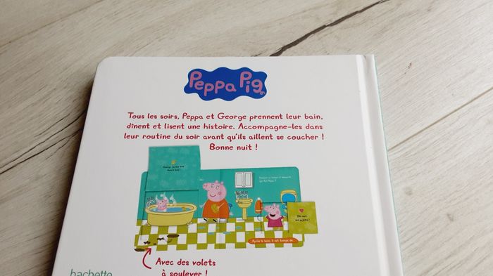 Livre enfant Peppa pig avec des volets à soulever Ma petite routine du soir - photo numéro 2