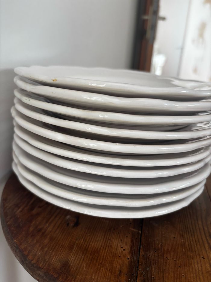 Lot de 10 assiettes À dessert blanches idéal pour fête ou décoration - photo numéro 10