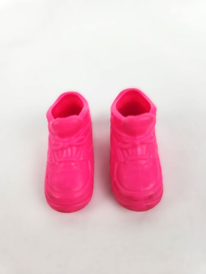Paire de Chaussures Montantes Barbie Baskets Rose Fluo Vintage Années 90 / 1996
